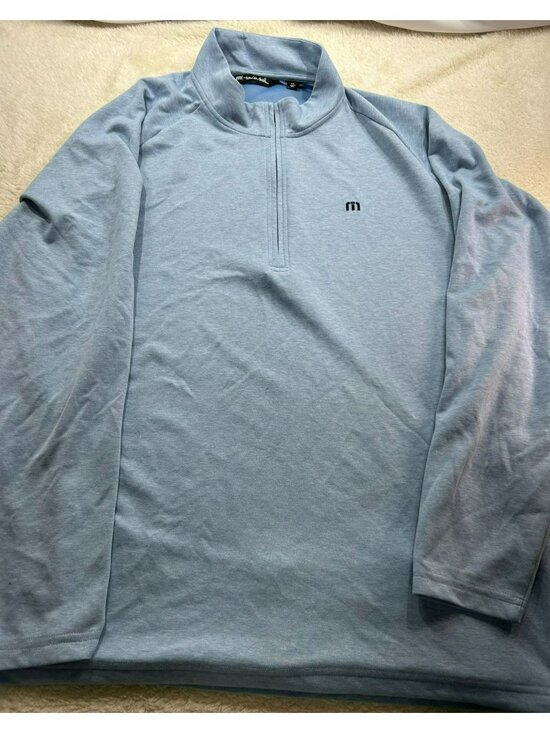 TravisMathew Other - TravisMathew Mens Blue Quarter-Zip Pullover XXL Lightweight Casual Top w/Pocket